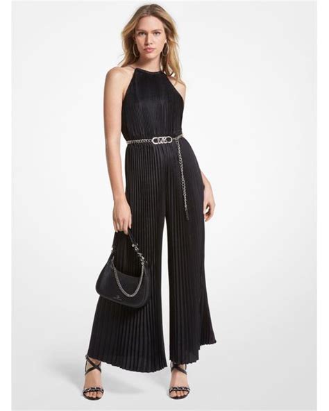 michael kors jumpsuits on sale|Michael Kors satin halter jumpsuit.